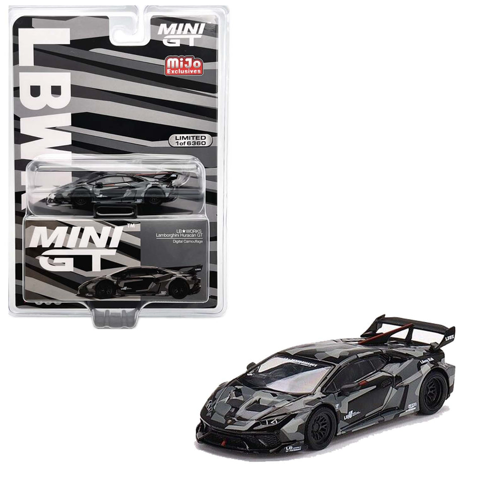 Mini GT - LB Works Lamborghini Huracan GT - Digital Camouflage - Top CollectiblesDiecastMini GT