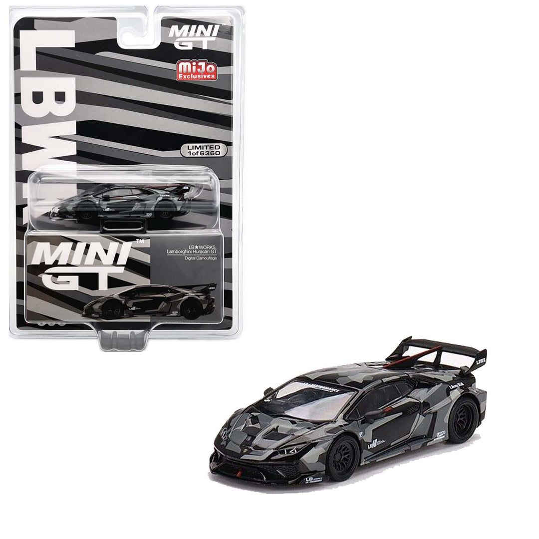 Mini GT - LB Works Lamborghini Huracan GT - Digital Camouflage - Top CollectiblesDiecastMini GT