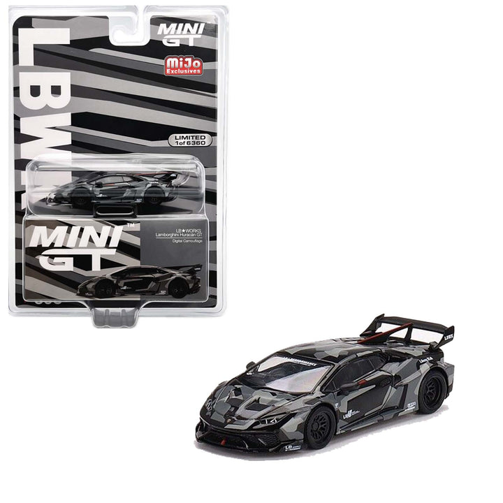 Mini GT - LB Works Lamborghini Huracan GT - Digital Camouflage - Top CollectiblesDiecastMini GT